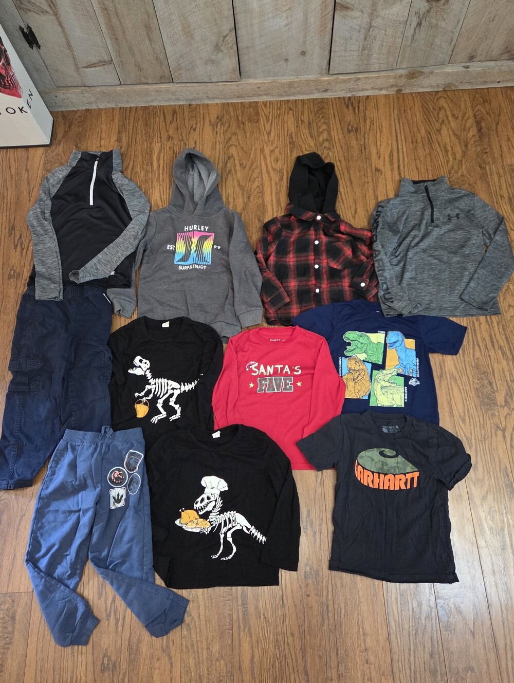 Boys Kids Clothing Lot Of 11 Childrens Size 5/6 Shirts Pants Hoodies Holiday